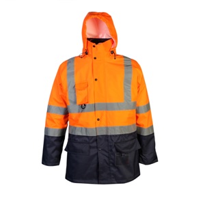 High visible orange rain jackets